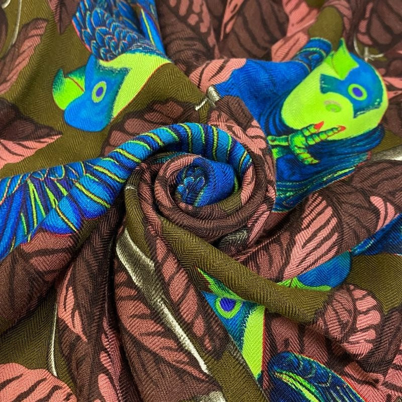 Hermes Carregien 90 les Perroquets Parrot Scarf Bag Handle Cover