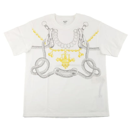 Hermes T-Shirt Short Sleeve White Size 36 5 H4639 dx Cotton