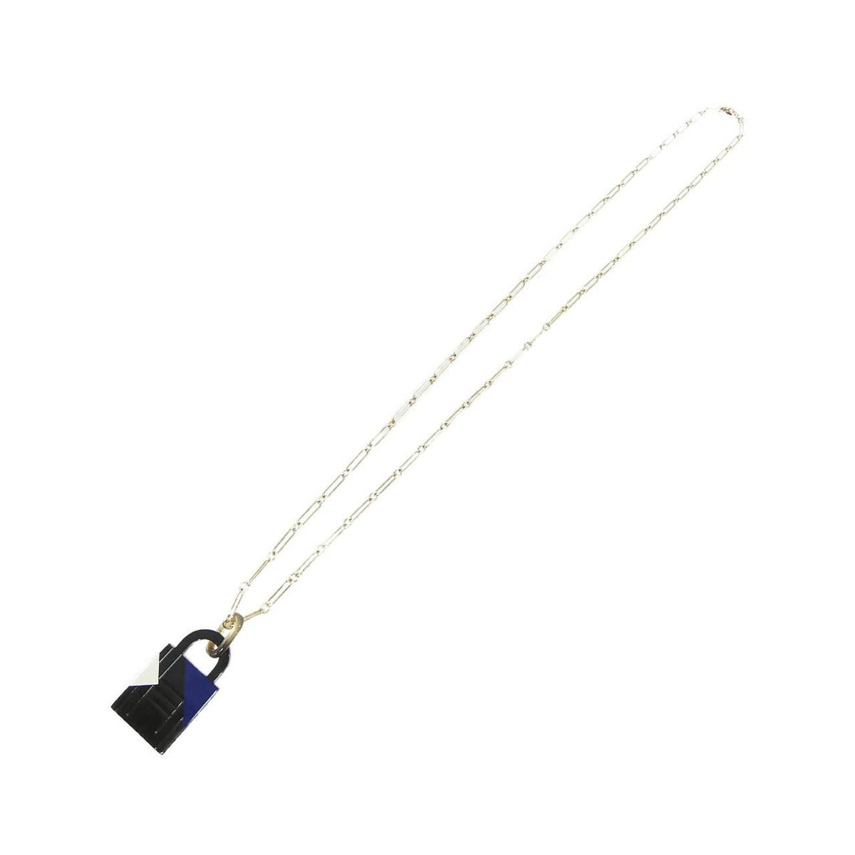 Hermes Amulet Lacquer Padlock GM Necklace Soir Perma Brass — view 2