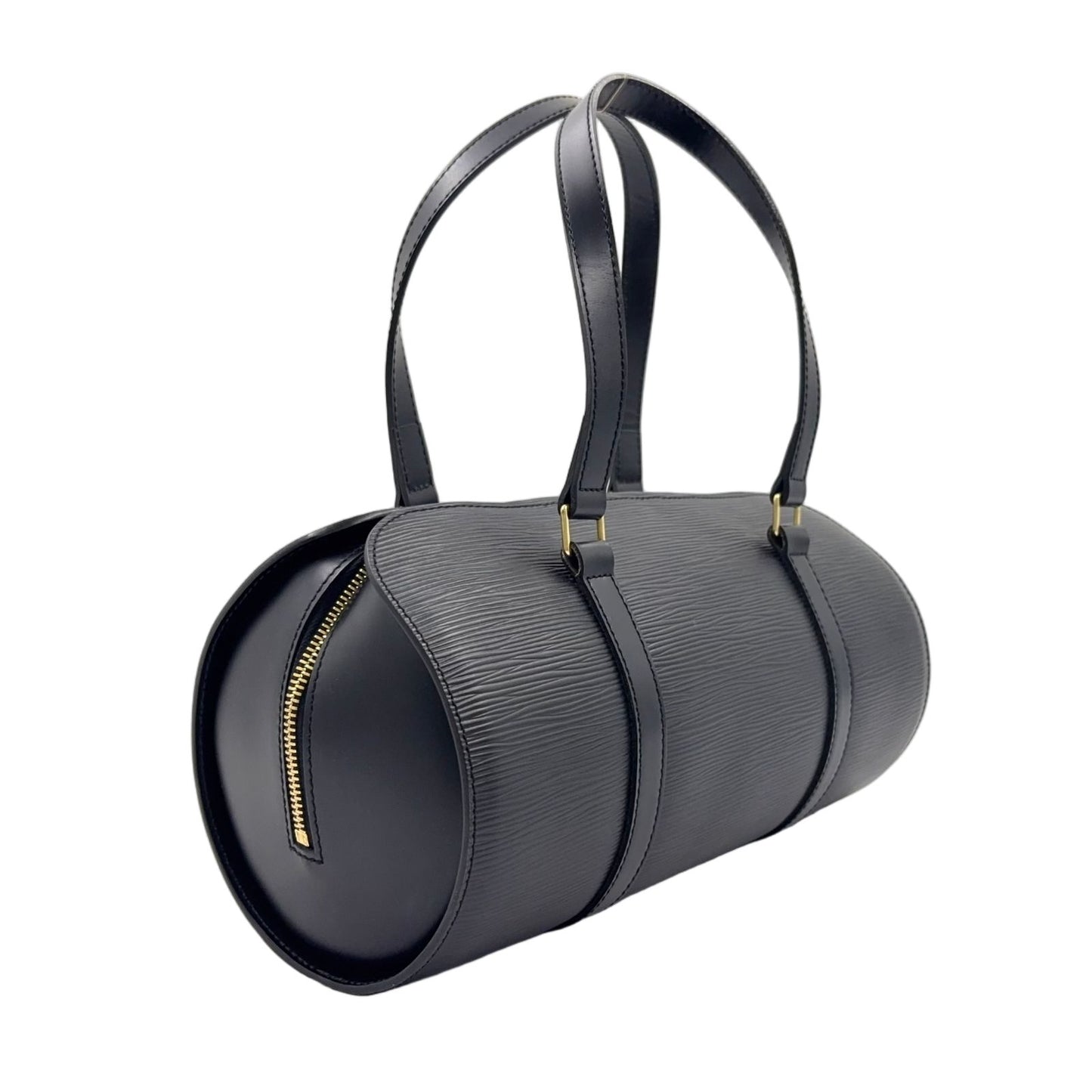 Louis Vuitton Soufflo Epi Noir Leather Black Handbag Gold — view 2