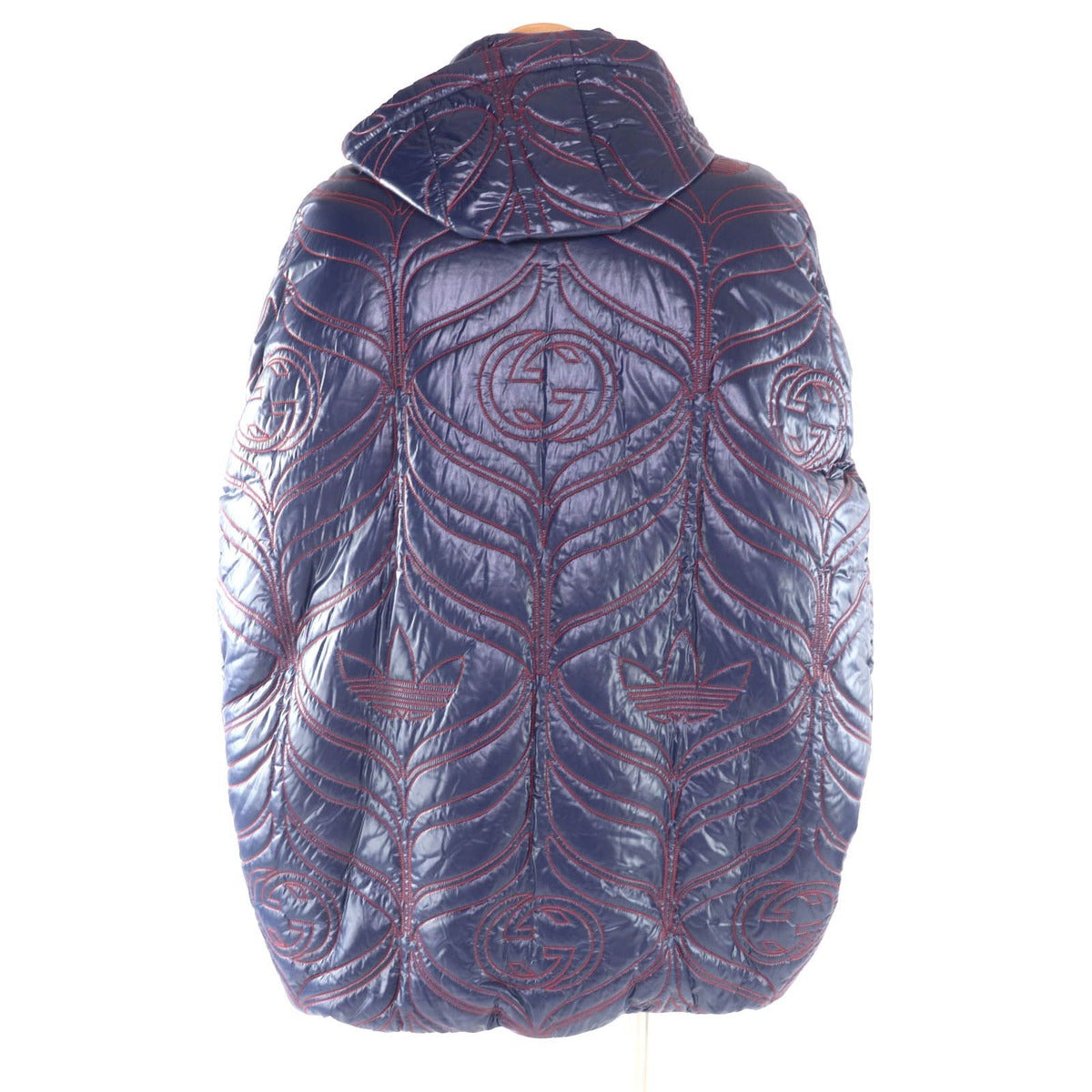 Gucci Adidas Hooded Interlocking Trefoil Logo Zip UP Filling Poncho — view 3