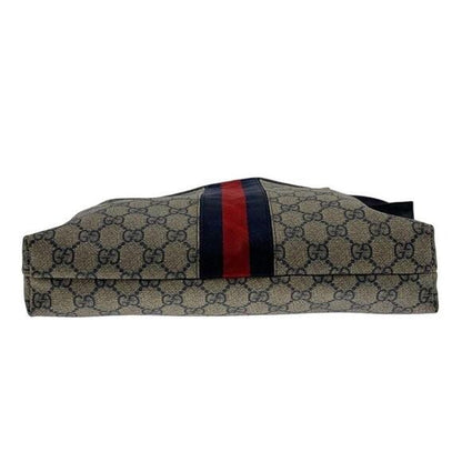 Gucci GG Supreme Ophidia Sherry Line Crossbody Bag Web Canvas Navy Tan