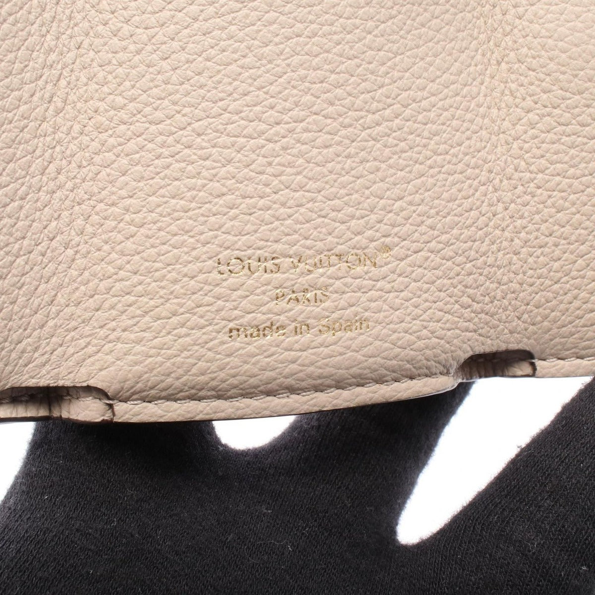 Louis Vuitton Trifold Wallet Portefeuille Lock Mini Gray Leather — view 5