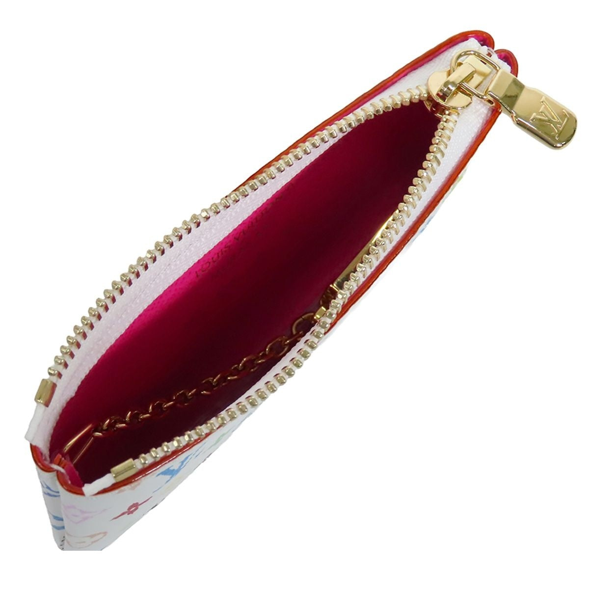 Louis Vuitton LV Takashi Murakami Pochette Cles White Multicolor Monogram Pouch — view 4