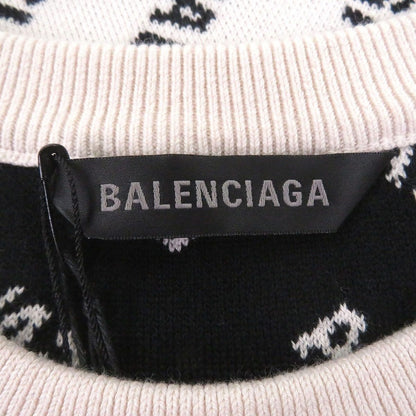 Balenciaga All Over Logo Sweaters All Sweater Knit Ivory XS — view 4