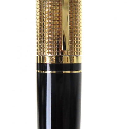 Louis Vuitton Doc Lacquer Twist Ballpoint Pen Black Gold Handwriting Confirmed — view 6