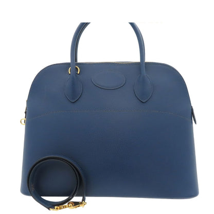 Hermes Bolide 35 Blue Gold Ardennes 2-Way Shoulder Bag