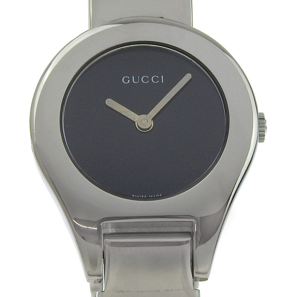 Gucci Stainless Steel Black Quartz Analog Display Dial Watch