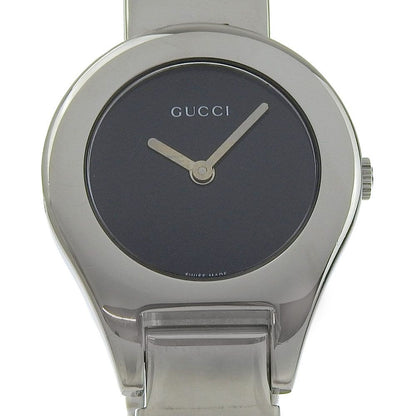 Gucci Stainless Steel Black Quartz Analog Display Dial Watch