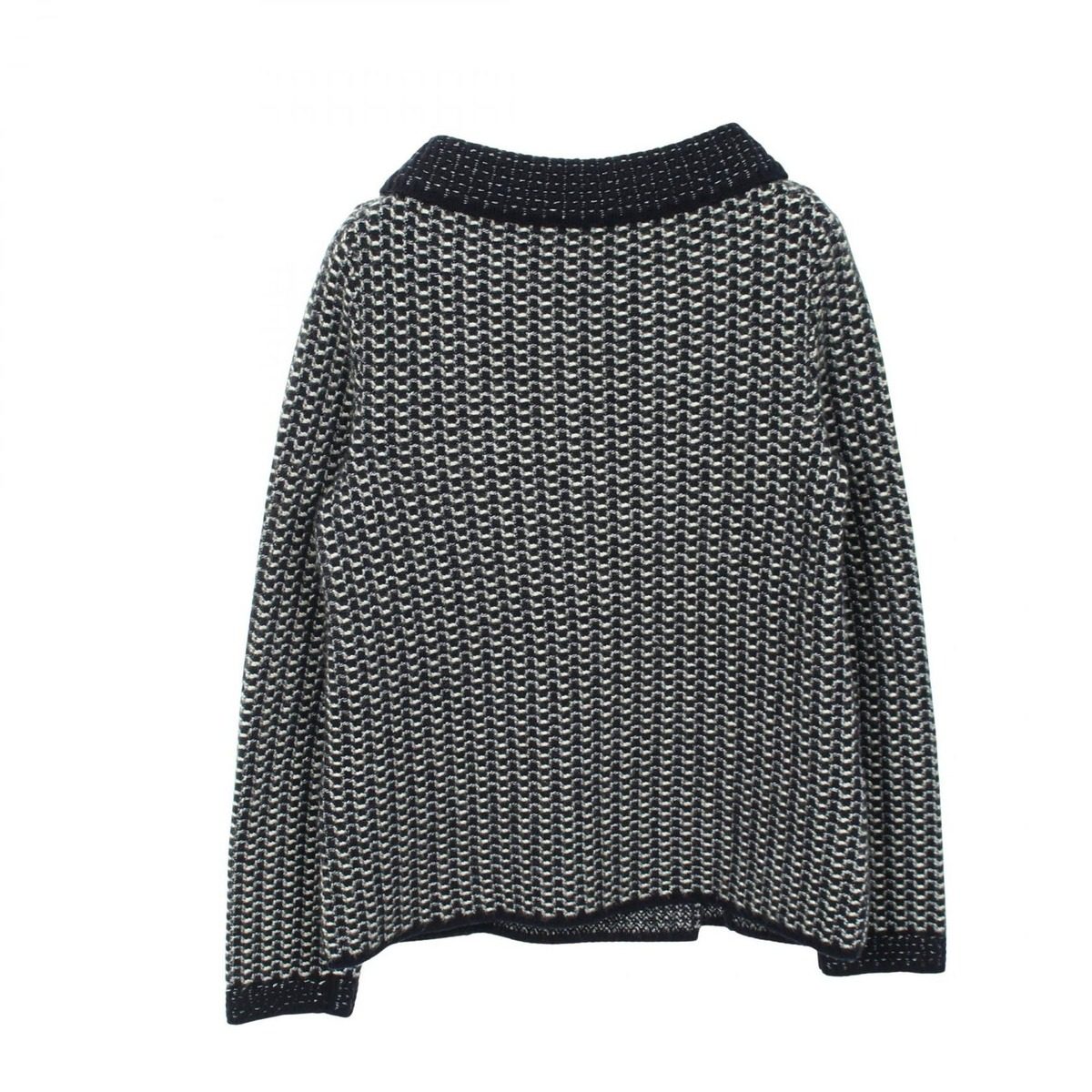 Chanel CC Logo Button Double Breasted Knit Cashmere Silk Jacket — view 2