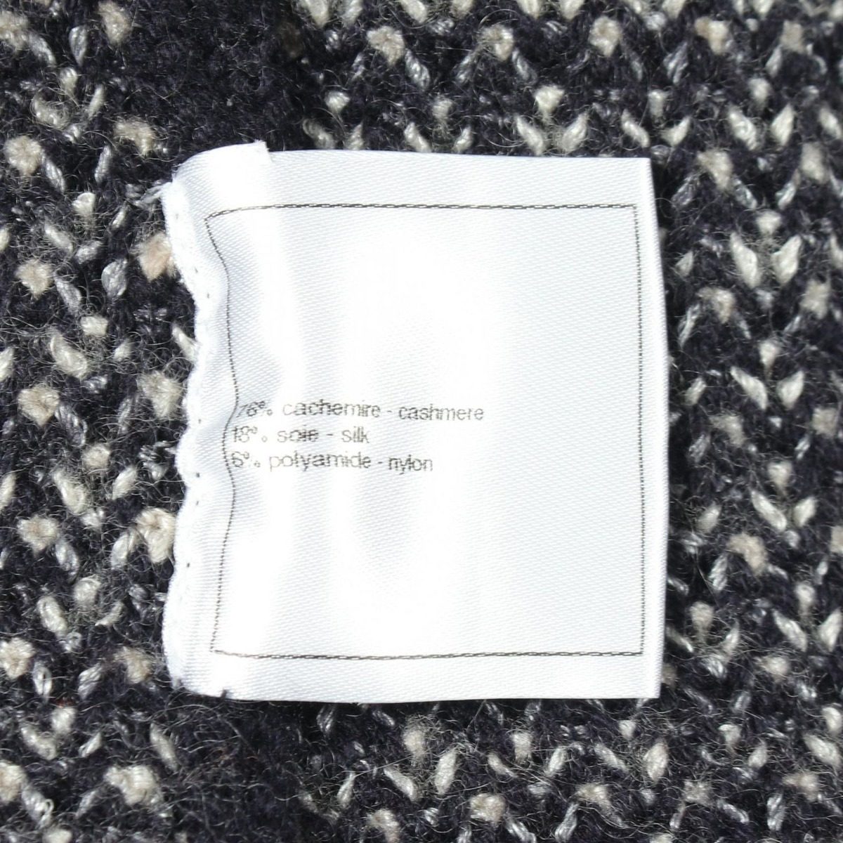 Chanel CC Logo Button Double Breasted Knit Cashmere Silk Jacket — view 4