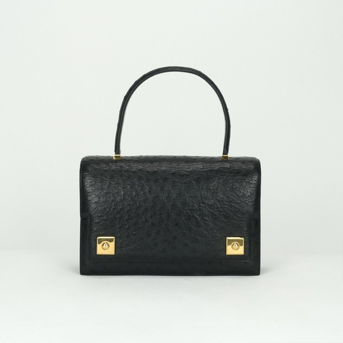 Hermes Piano 25 Tote Noir Black Gold Handbag
