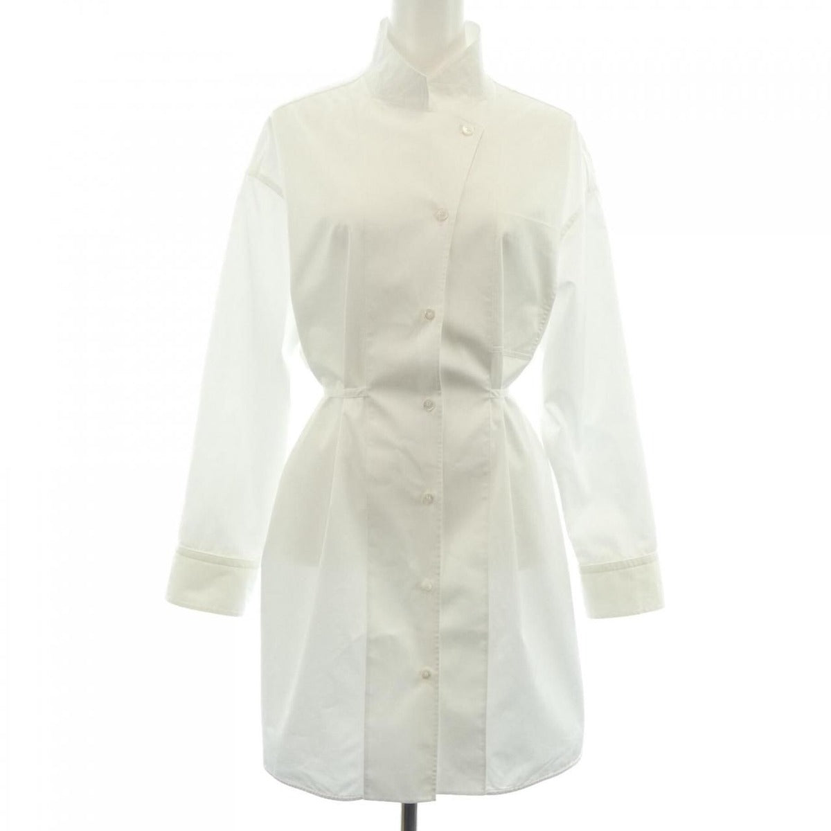 Hermes Mother Of Pearl Button Dress White Translucency