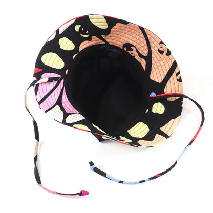 Chanel Silk CC Logo Plate Camellia Allover Pattern Hat Multi — view 4