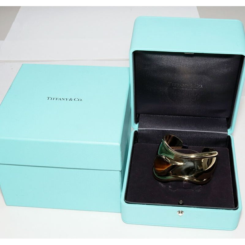 Tiffany & Co Bracelet Bangle 18K Yellow Gold Taiga Iron Elsa — view 3