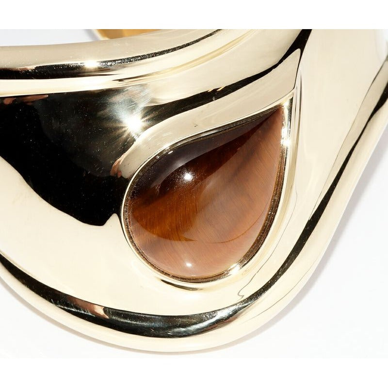 Tiffany & Co Bracelet Bangle 18K Yellow Gold Taiga Iron Elsa — view 5