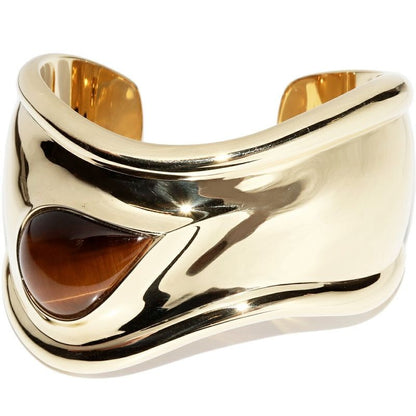 Tiffany & Co Bracelet Bangle 18K Yellow Gold Taiga Iron Elsa