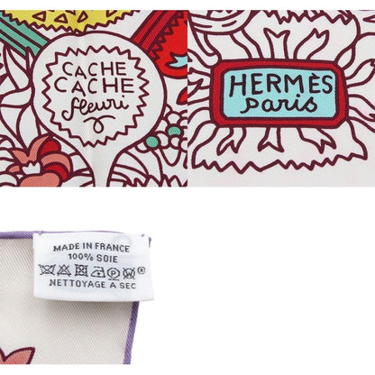 Hermes Carre 90 Cachet-cachet Fleurie Silk Scarf — view 10