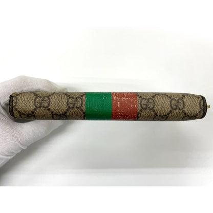 Gucci GG Supreme Faux Not Leather Round Zip Wallet Long — view 4