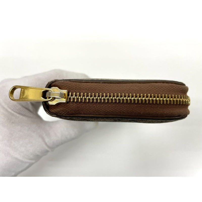 Gucci GG Supreme Faux Not Leather Round Zip Wallet Long — view 5