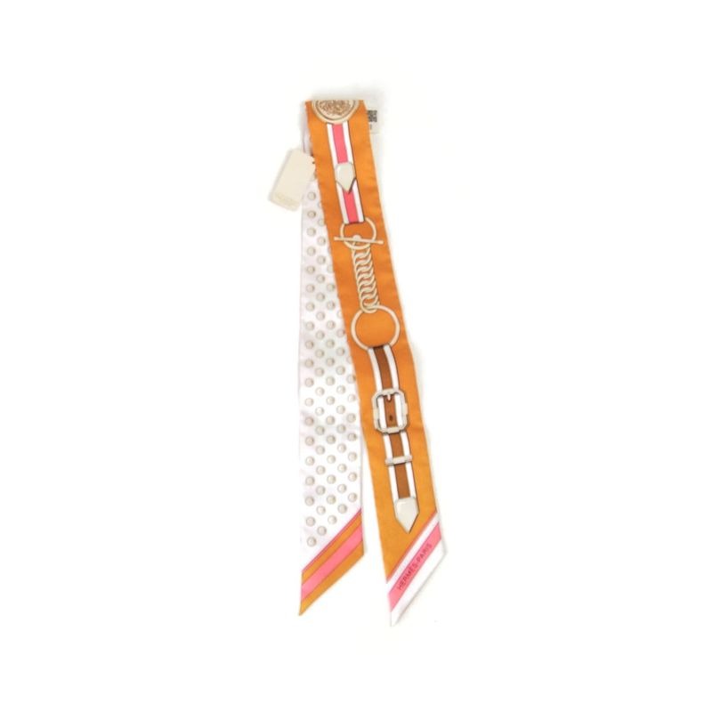 Hermes S 21 Silk 100% Cles Roux Coraille Grand Tralala