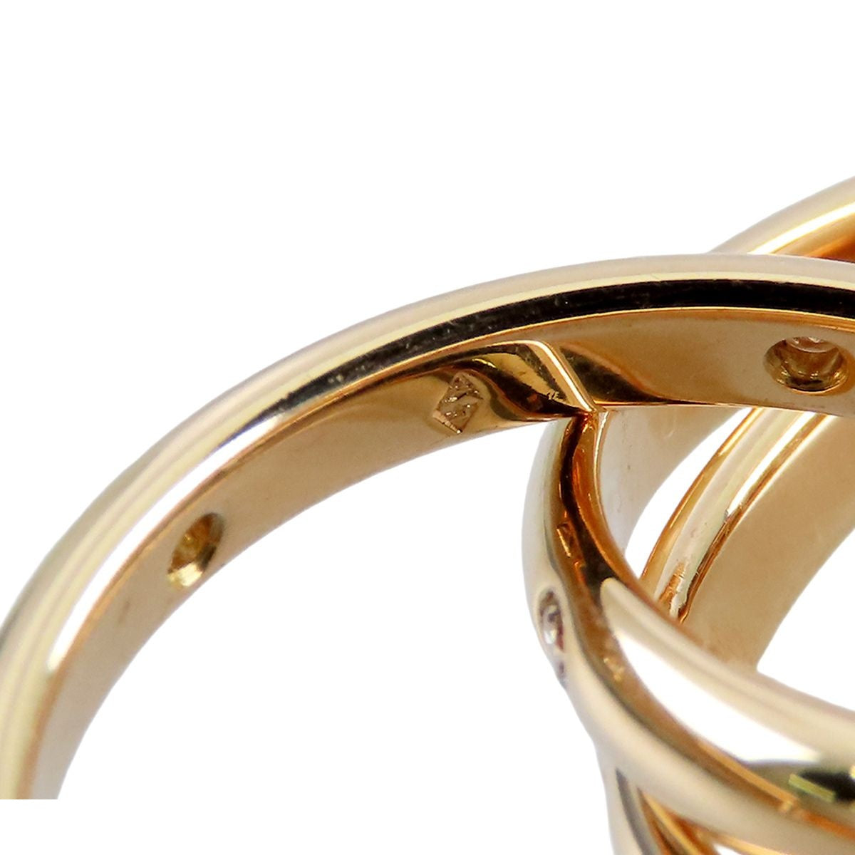 Cartier Constellation Ring Yellow Gold 18K Diamond Trinity Triple Strand — view 8
