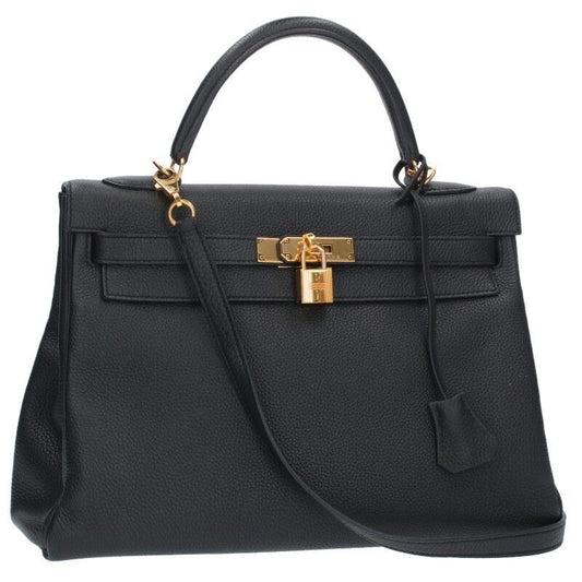 Hermes Kelly 32 Engraved a Togo 2-Way Handbag Men