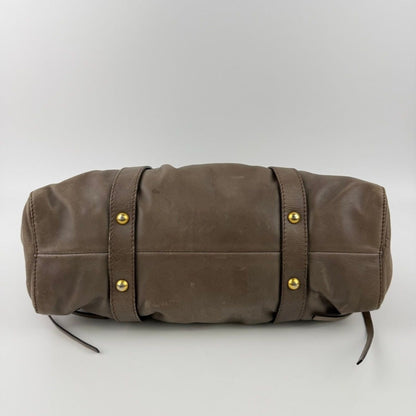 Miu Miu Shoulder Bag Beige Leather Vintage — view 10