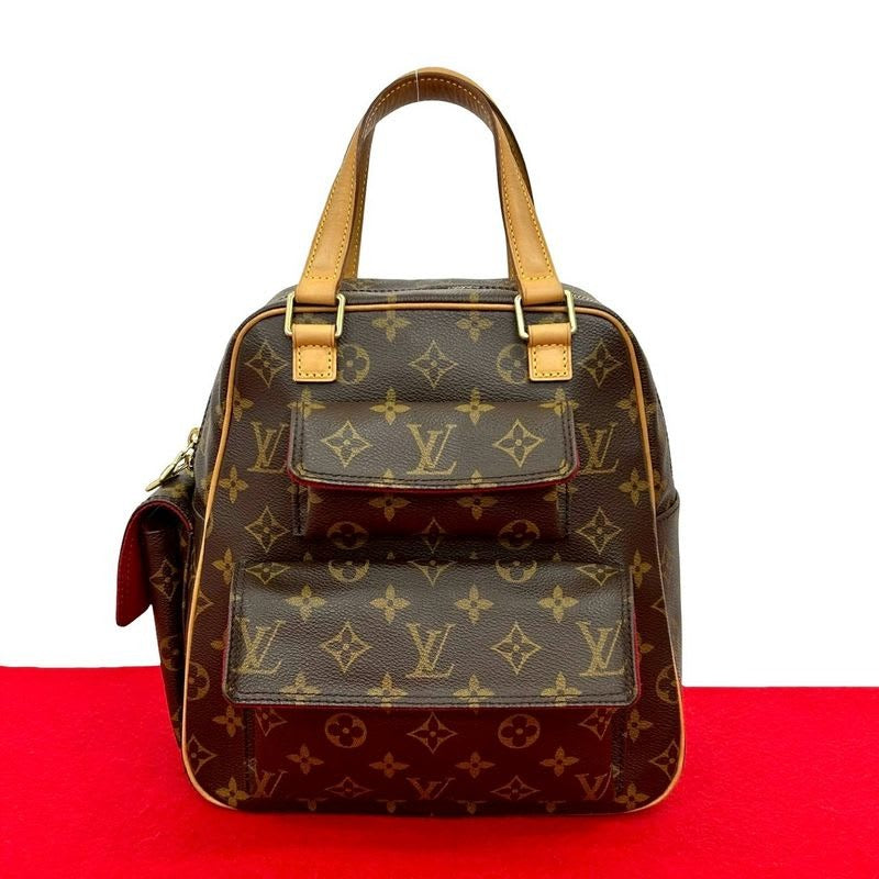 Louis Vuitton Vintage Exanterie City Monogram Leather Handbag Mini Boston Bag
