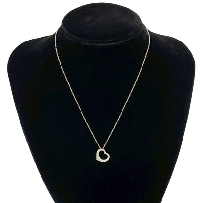 Tiffany & Co Open Heart Necklace Pendant Choker Silver — view 2