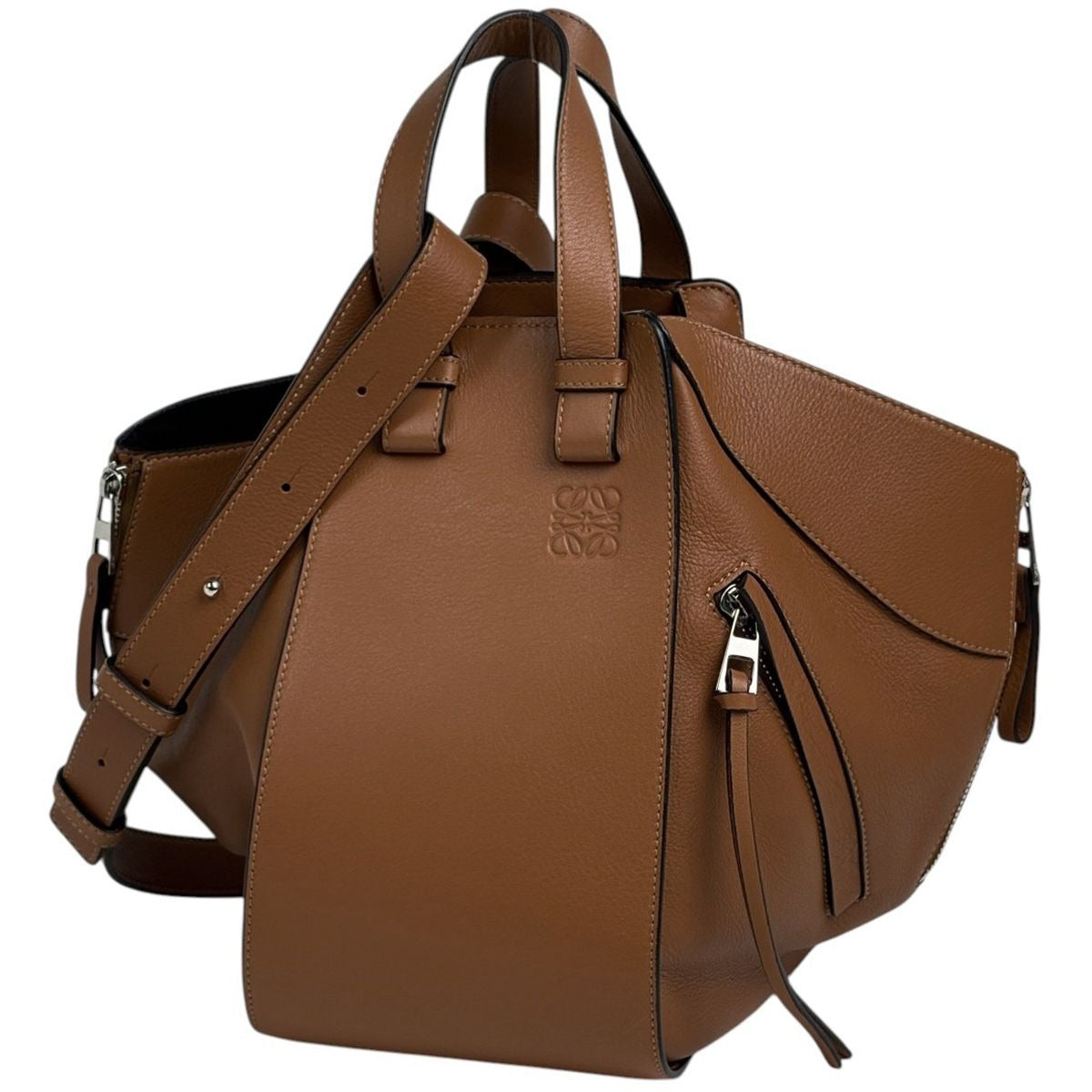 Loewe Hammock Small Anagram 2-Way Shoulder Bag Leather Brown