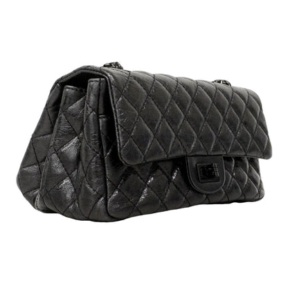 Chanel Shoulder Bag 2.55 Calf Black Silver — view 2