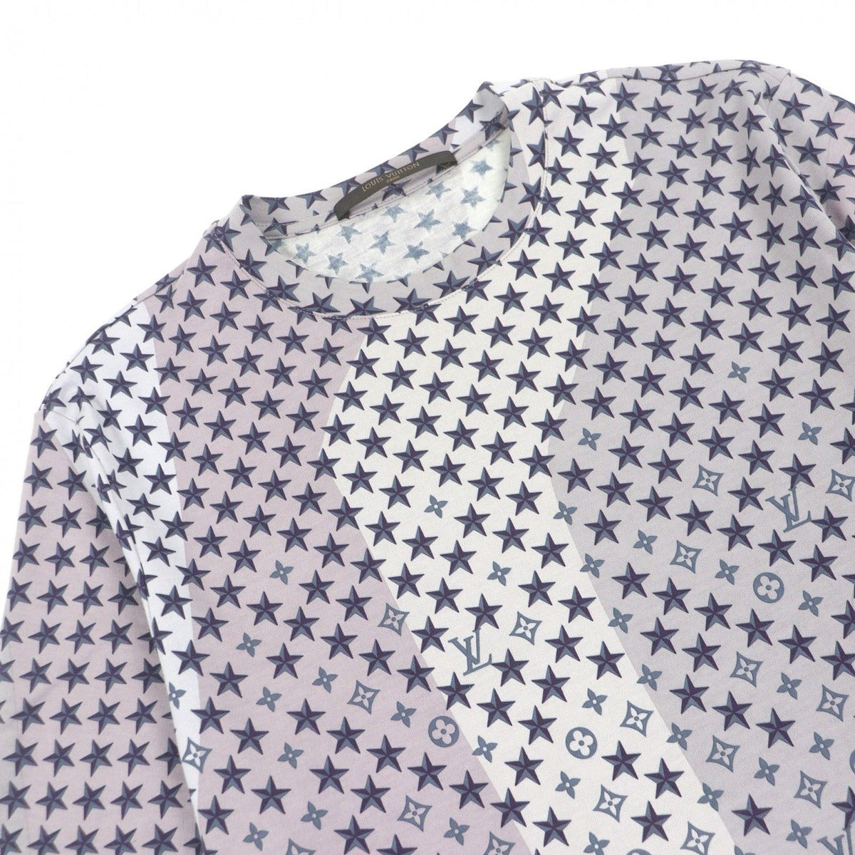 Louis Vuitton Monogram Star Allover Pattern Crew Neck Short Sleeve T-Shirt Cut — view 2