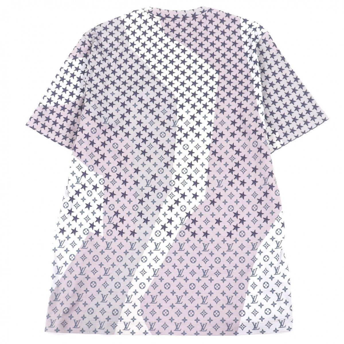 Louis Vuitton Monogram Star Allover Pattern Crew Neck Short Sleeve T-Shirt Cut — view 3