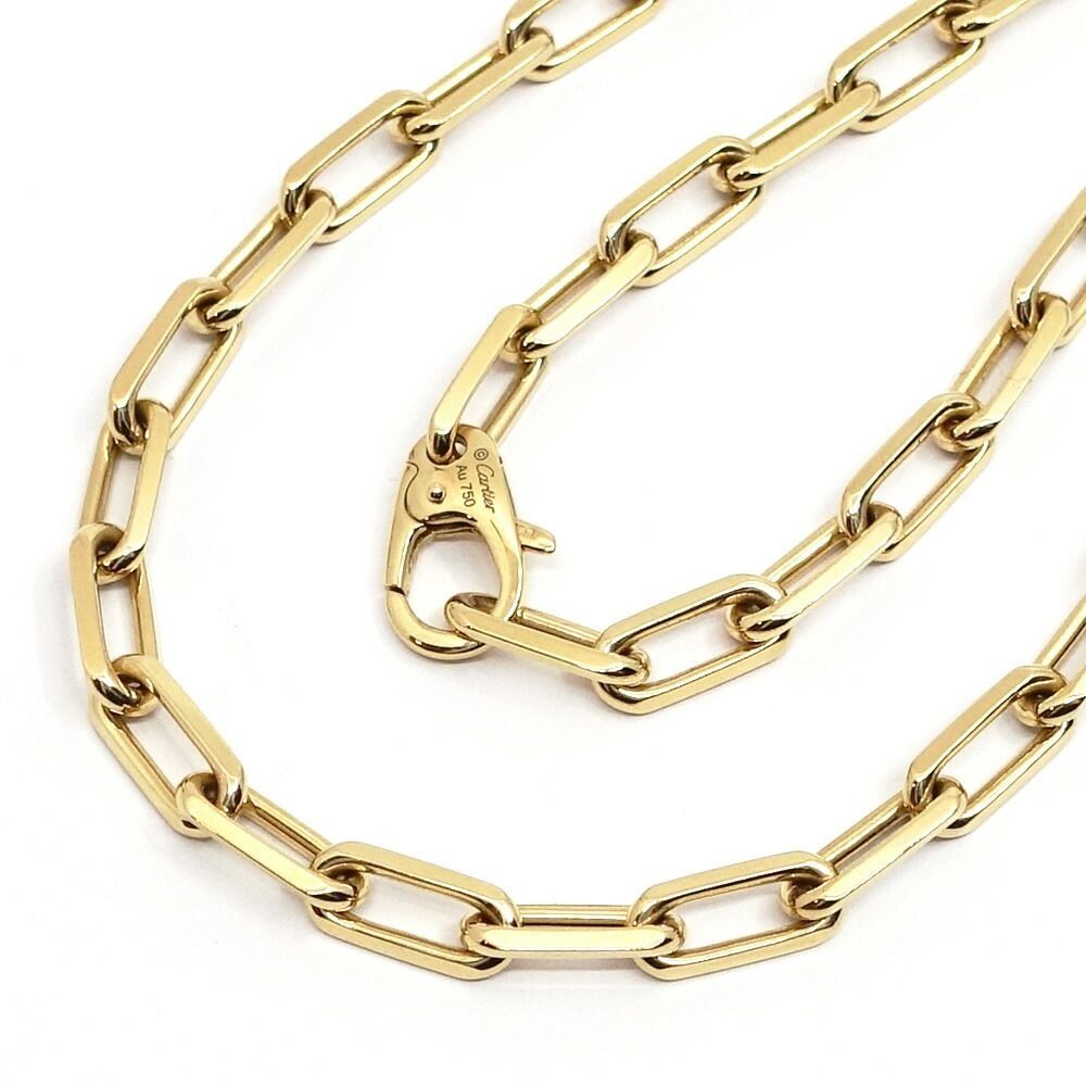 Cartier 18k Yellow Gold Santos de Cartier Necklace MM Midi Ammodel