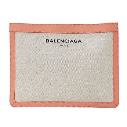 Balenciaga Clutch Canvas White Pink