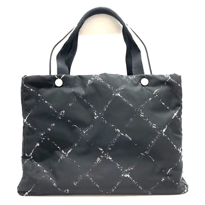 Chanel Former Travel Line Tote Bag 5 th Unit Nylon Black