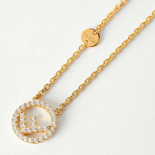 Fendi Necklace F Is Soft White Gold