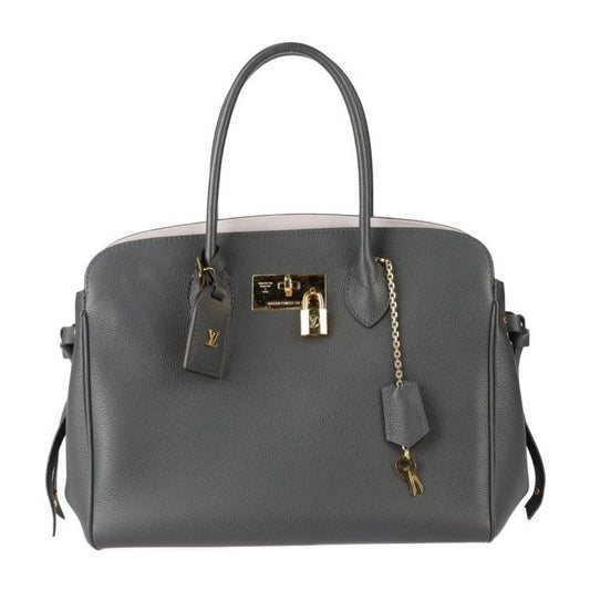 Louis Vuitton Mila MM Handbag Taurillon Leather Etan Grayish