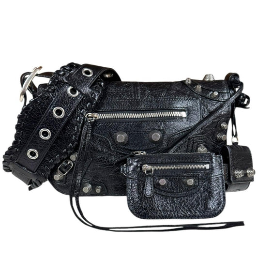 Balenciaga le Cagole Flap Shoulder Bag Black