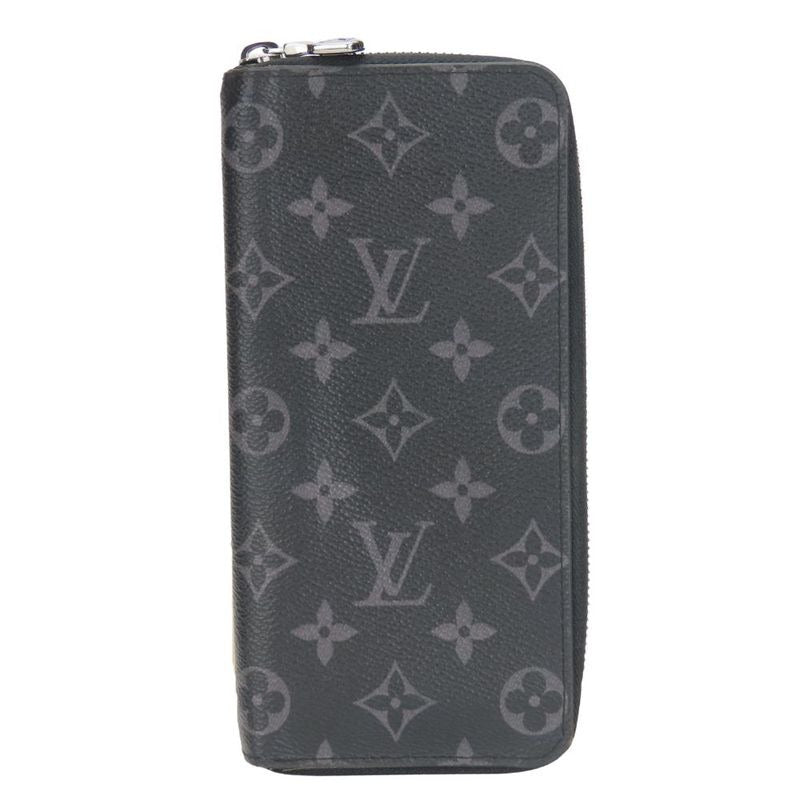 Louis Vuitton Long Wallet Zippy Vertical Monogram Eclipse Black