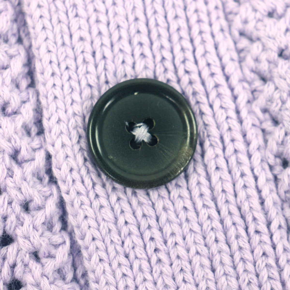 Hermes Cotton Cashmere Half Button Collared Pullover Knit Sweater Purple Black — view 4