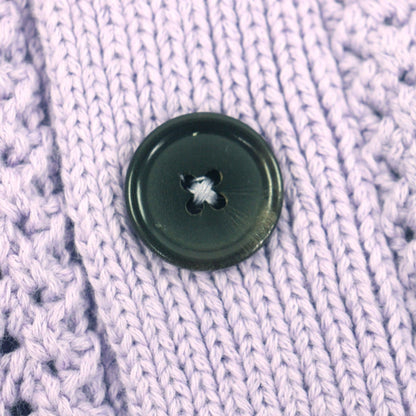 Hermes Cotton Cashmere Half Button Collared Pullover Knit Sweater Purple Black — view 4