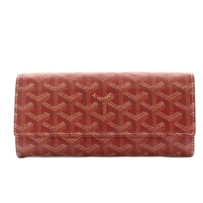 Goyard Varennes Long Wallet Bifold Leather Red KH