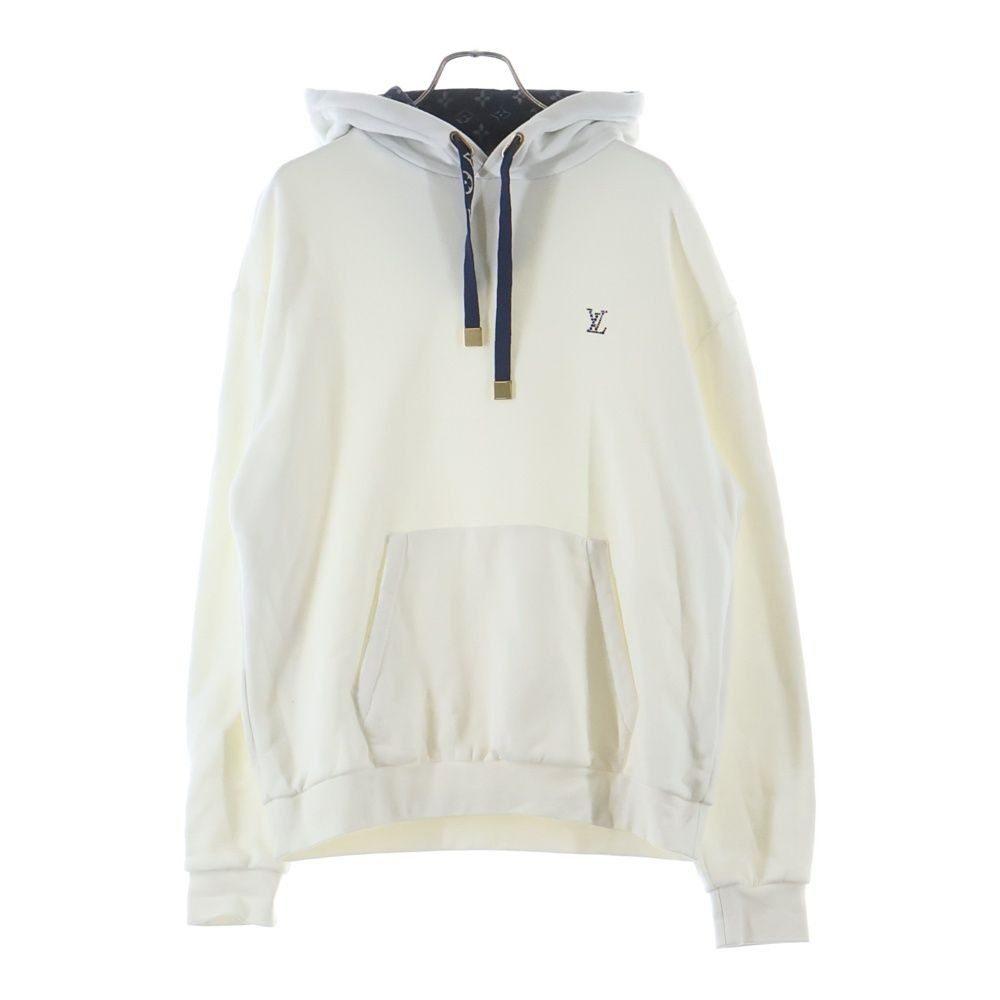 Louis Vuitton Monogram Lining Line Stone Logo Hoodie White