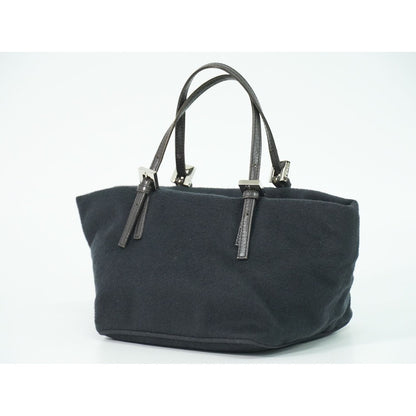 Fendi Zucca Logo Tote Cashmere Wool Black — view 2