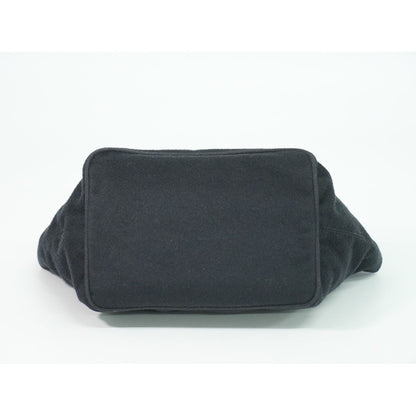 Fendi Zucca Logo Tote Cashmere Wool Black — view 3