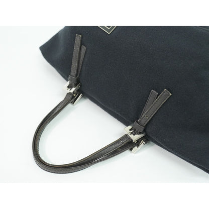 Fendi Zucca Logo Tote Cashmere Wool Black — view 4