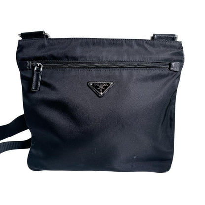 Prada Crossbody Body Bag Triangle Logo Shoulder Black