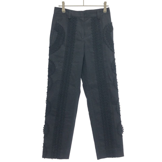 Dolce & Gabbana Lace Embroidery Trousers Pants Ftaaqz Black 36